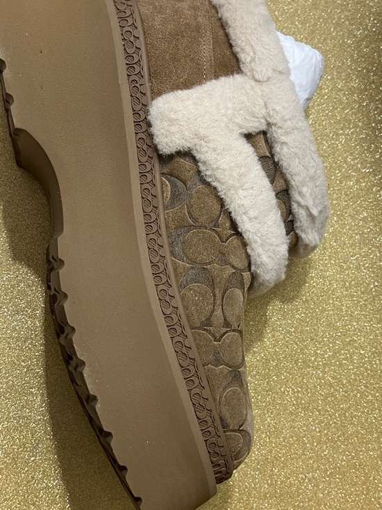 BNIB Coach Women’s Platform Christina Slip on Bootie with Shearling-Trim - Picture 11 of 17